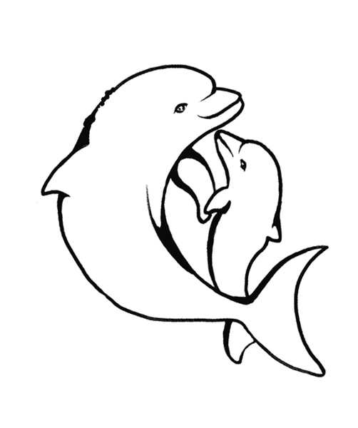 Delfin kolorowanki